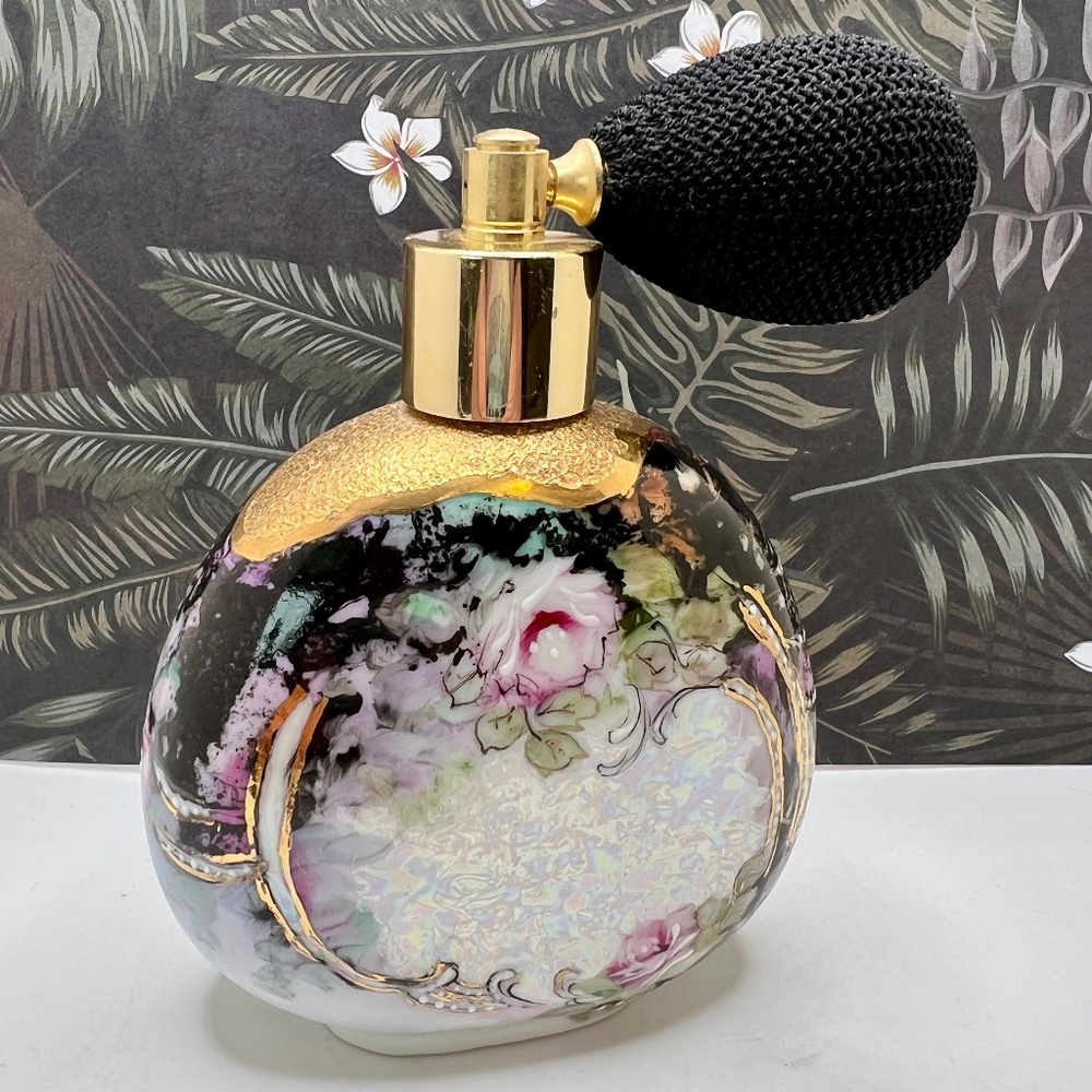 Perfume Atomizer Hand Painted Fine China